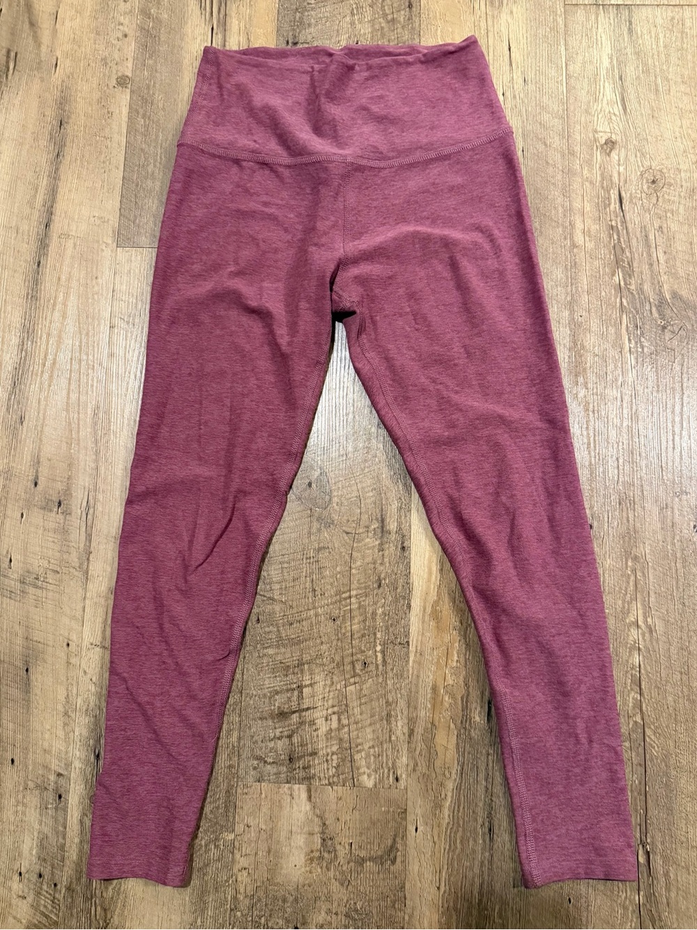 Beyond Yoga Womens Spacedye Smooth Mauve Heather Leggings Small